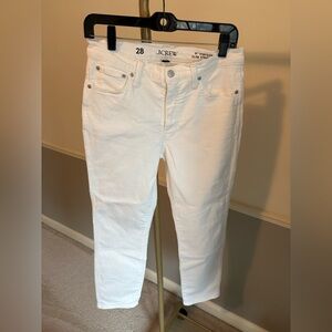 J. Crew Vintage Slim Straight White Jeans